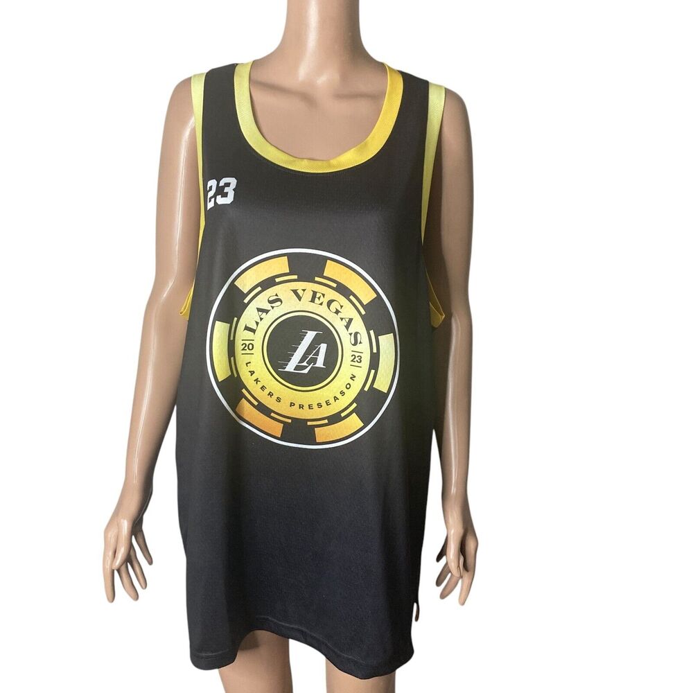 LA lakers jersey #23 Lebron James Mens XL preseason las vegas NBA promo 2023